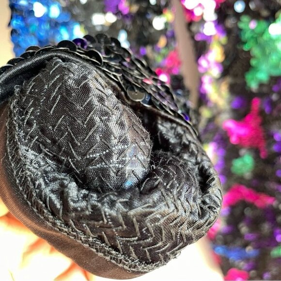 Vintage 80s Full Sequin Cocktail Party Dress Sz 10 M Rainbow Prom Grad Swiftie - Picture 8 of 10